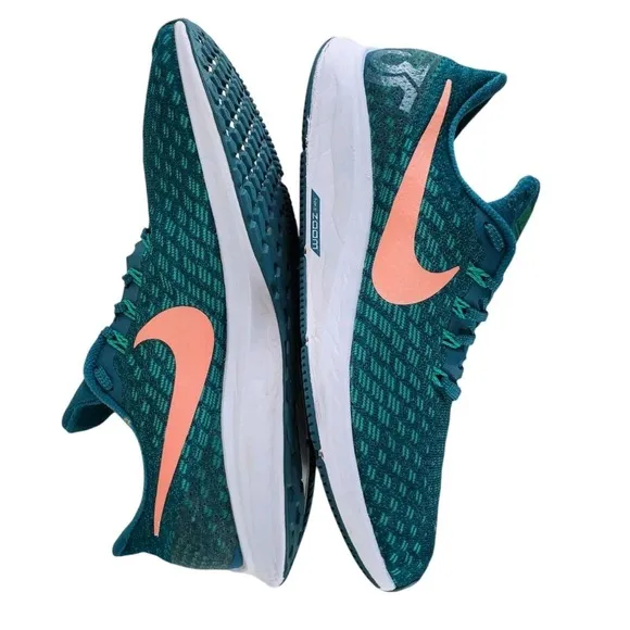 Nike Air Zoom Pegasus 35 Shoes Mens 9.5 Geode Teal Green Running Athletic Gym