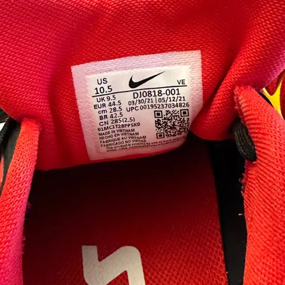 Nike Air Zoom Pegasus 38 Men's Running Shoes (NFL KC Chiefs), Sz 10.5