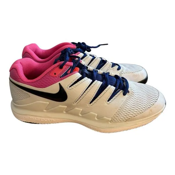 Nike Air Zoom Vapor X HC Roger Federer Gray White Tennis Shoes Men's Sz 9 AA8030