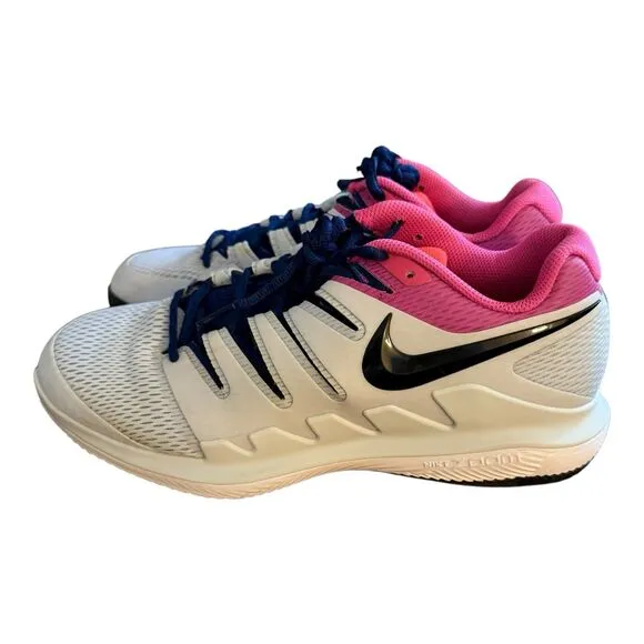 Nike Air Zoom Vapor X HC Roger Federer Gray White Tennis Shoes Men's Sz 9 AA8030