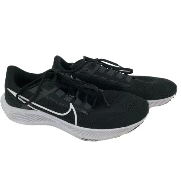 Nike Black White Breathable Comfort Athletic Shoes | Lace-Up Closure