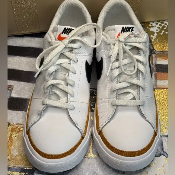 Nike Court Legacy White Desert Orchre