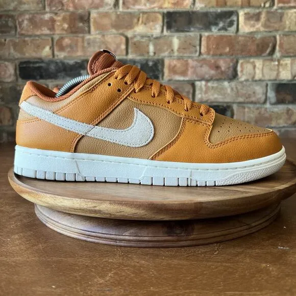 Nike Dunk Low Retro SE HJ9121-815 Monarch Flax-Dark Russet Shoes Men Size 10.5