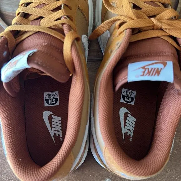 Nike Dunk Low Retro SE HJ9121-815 Monarch Flax-Dark Russet Shoes Men Size 10.5