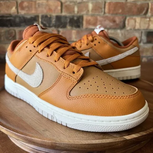 Nike Dunk Low Retro SE HJ9121-815 Monarch Flax-Dark Russet Shoes Men Size 10.5