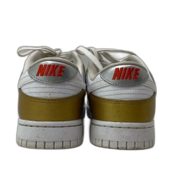 Nike Dunk Low SE 'Silver Gold Metallic' Men's Sneakers Size 10 DH4403-700