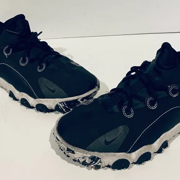 Nike Elite Baseball Softball Turf Shoes Size 5.5 Women’s 7 Black White Comfort