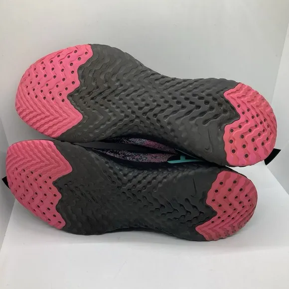Nike Epic React Flyknit South Beach Mens 13 Black Athletic Shoes BV1572-001