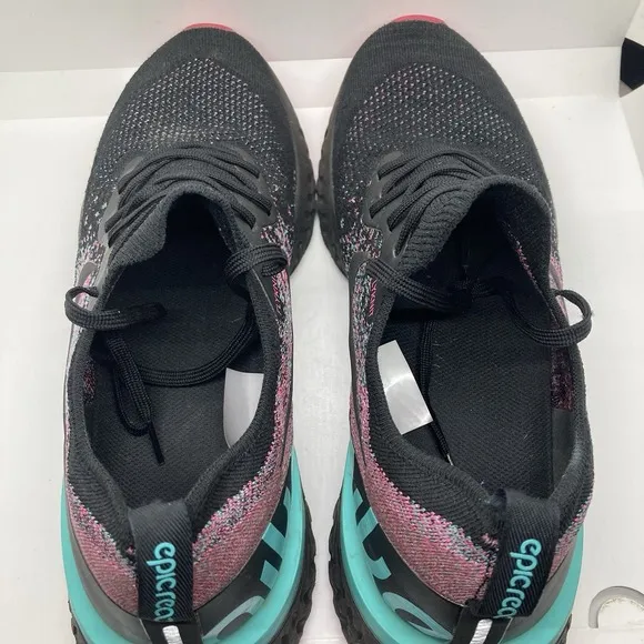 Nike Epic React Flyknit South Beach Mens 13 Black Athletic Shoes BV1572-001