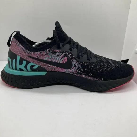 Nike Epic React Flyknit South Beach Mens 13 Black Athletic Shoes BV1572-001