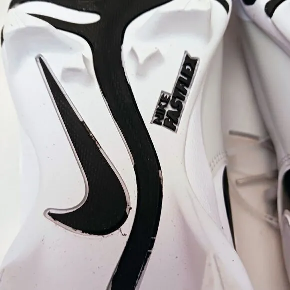 Nike FASTFLEX VAPOR Pro Football Cleats Sz 13 White SILVER Laced DQ5114-100 NEW