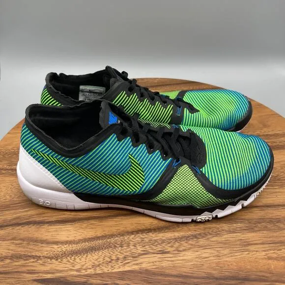 Nike Free 3.0 Shoes Mens 10.5 Green Blue Running Training Comfort Walking Gym