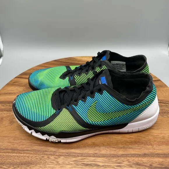 Nike Free 3.0 Shoes Mens 10.5 Green Blue Running Training Comfort Walking Gym