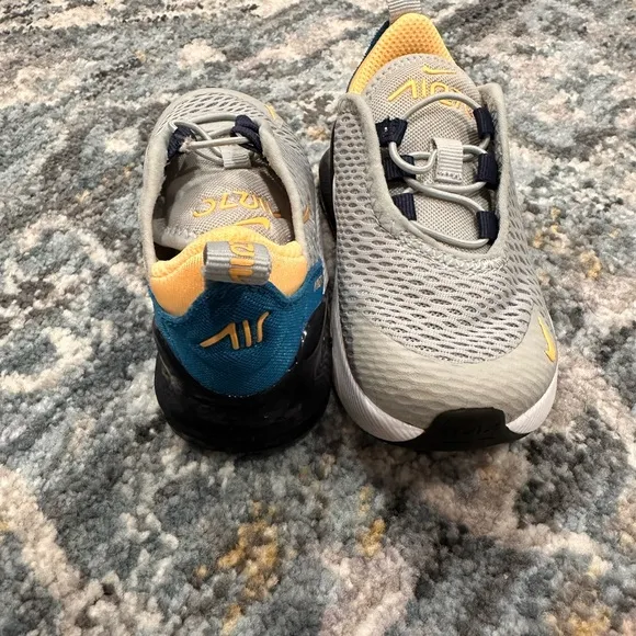 Nike Gray and Yellow Sneakers with Breathable Mesh