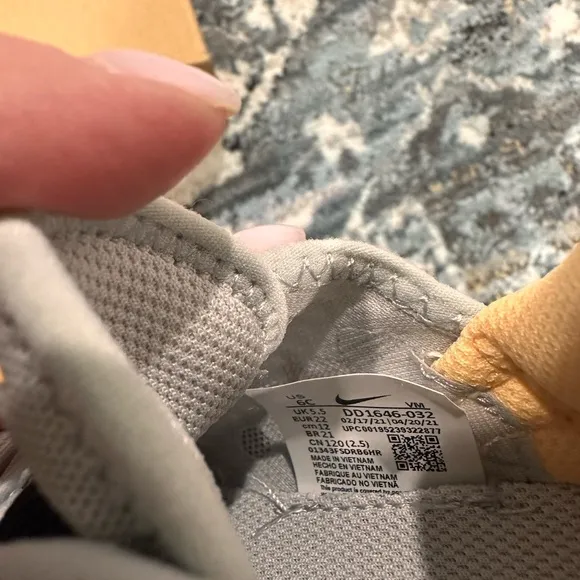 Nike Gray and Yellow Sneakers with Breathable Mesh