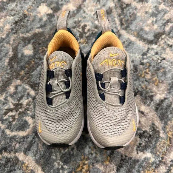 Nike Gray and Yellow Sneakers with Breathable Mesh