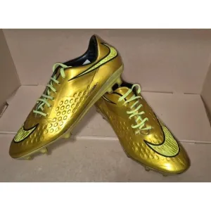 NIKE HYPERVENOM PHATAL FG NEYMAR SOCCER CLEATS GOLD Men's size 7 USED CONDITION