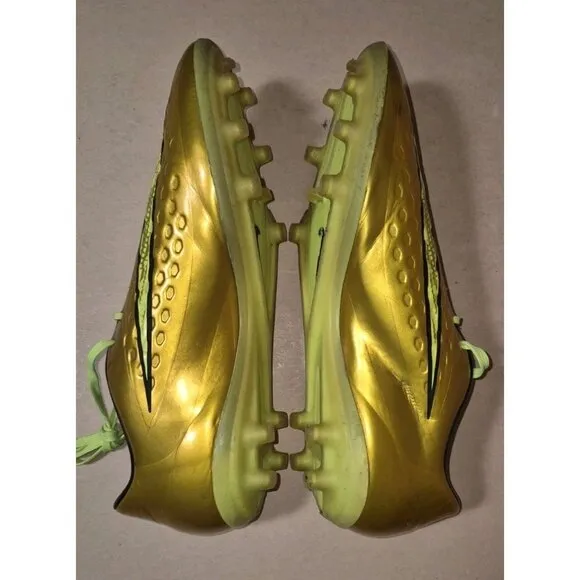 NIKE HYPERVENOM PHATAL FG NEYMAR SOCCER CLEATS GOLD Men's size 7 USED CONDITION