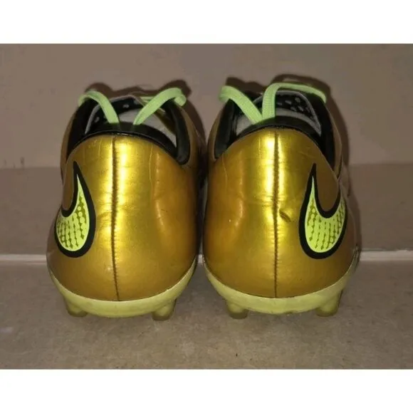 NIKE HYPERVENOM PHATAL FG NEYMAR SOCCER CLEATS GOLD Men's size 7 USED CONDITION