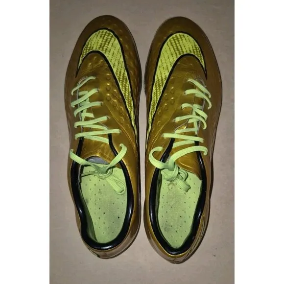 NIKE HYPERVENOM PHATAL FG NEYMAR SOCCER CLEATS GOLD Men's size 7 USED CONDITION