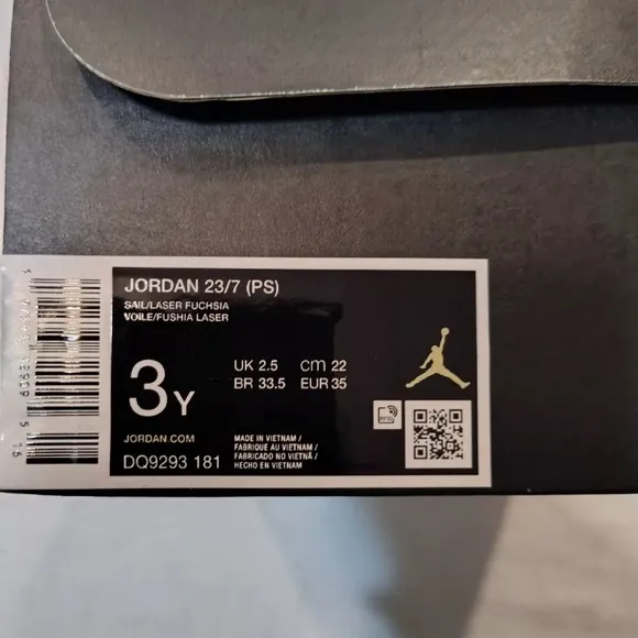Nike Jordan 23/7 PS Shoes 3Y Sail Laser Fuchsia Kids Preschool Casual DQ9293 181