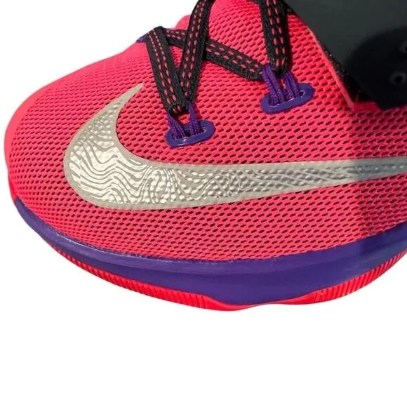NIKE KD VII Hyper Punch Purple Sneakers 7Y Vintage Mesh Athletic Stylish Sporty