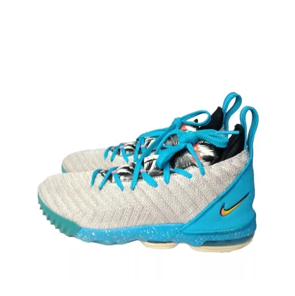 Nike Lebron XVI 16 GS &quot;South Beach&quot; Light Bone Tour Yellow AQ2465-076 Size 7Y