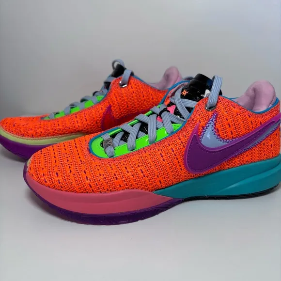 NIKE LEBRON XX 20 Chosen Total Orange Basketball Shoes Multicolor Men’s Size 6