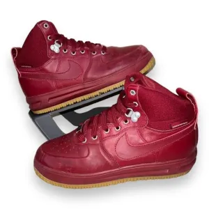 Nike Lunar Force 1 Sneaker Boots Dark Obsidian Red 706803-600 Youth 7 Women 8.5