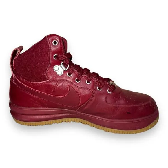 Nike Lunar Force 1 Sneaker Boots Dark Obsidian Red 706803-600 Youth 7 Women 8.5