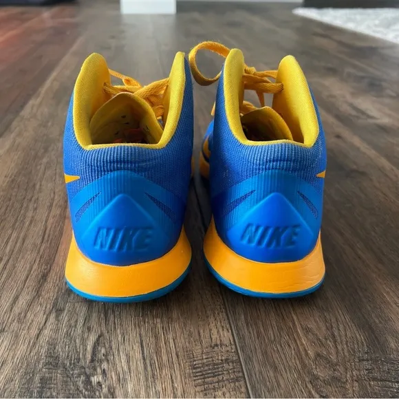 Nike Lunar Hyper Quickness Men’s Blue Gold Basketball Shoes Size 9