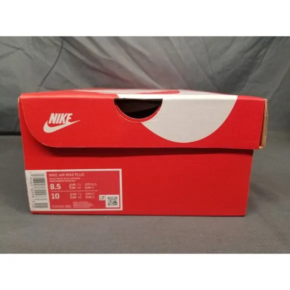 Nike Men's Air Max Plus Sneakers Multi Swoosh Edition Black Size 8.5 NEW IN BOX!