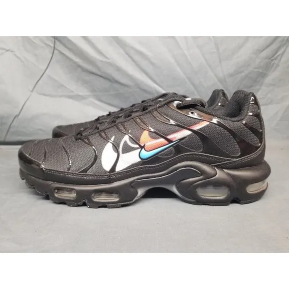 Nike Men's Air Max Plus Sneakers Multi Swoosh Edition Black Size 8.5 NEW IN BOX!