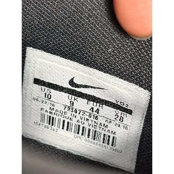Nike Mens Black Air Max Training Shoes size 10 SKU 7295
