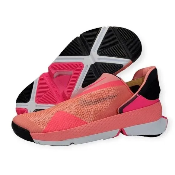 Nike Men's Go Flyease Laceless‎ Pink Gaze Hyper Black Size 10 DZ4860-600 New