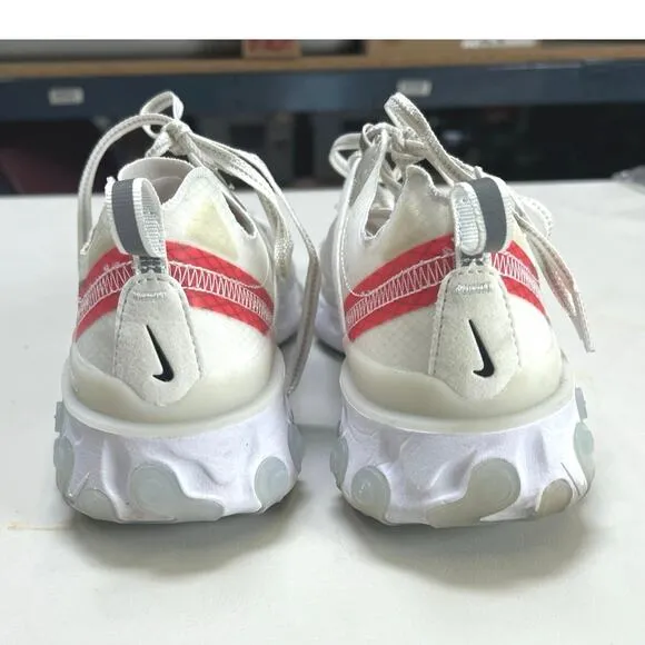 Nike Mens React Element 87 Sail Light Bone White Running Shoe AQ1090-100 Size 8