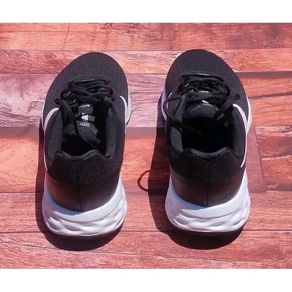 NIKE Mens Revolution 6 NN Running Shoe DC8475 003 Black White Size 8.5 Wide 4E