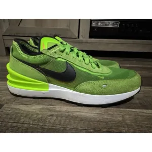 Nike Mens Size 9 Waffle One Electric Green DA7995-300 Running Shoes Sneakers EUC