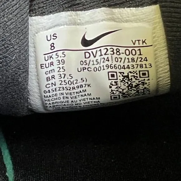 Nike Motiva athletic walking sneakers shoes Womens 8 Black White