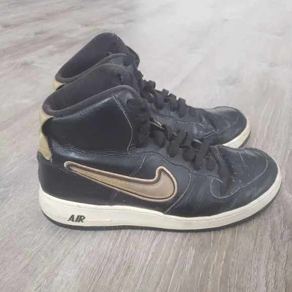 Nike NBA Air Force 1 '07 LV8 Sport High Metallic Gold Shoes Sneakers AV3938-001