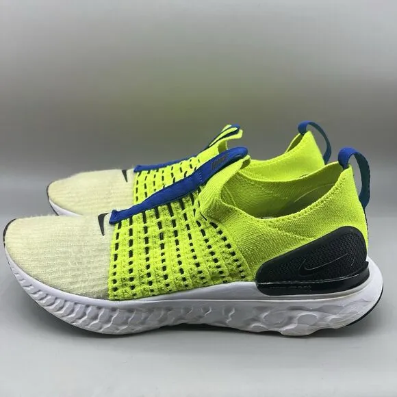 Nike Phantom Run Flyknit Sneakers Men Size 10.5 Green Blue Slip On Comfort Shoes
