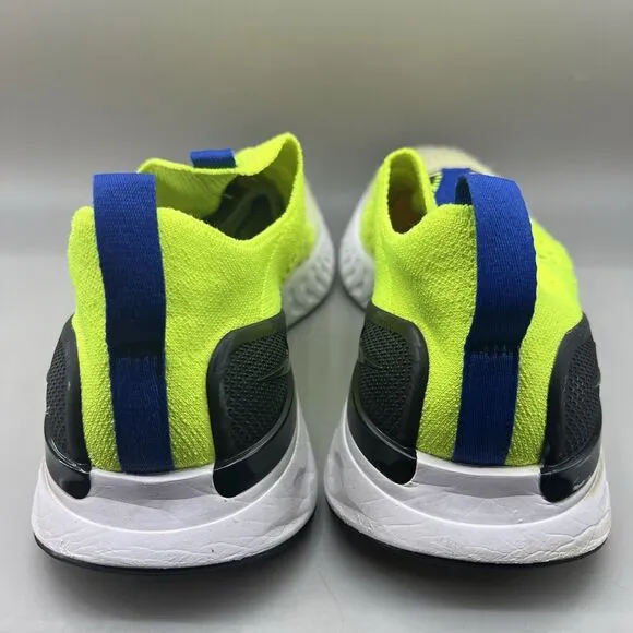 Nike Phantom Run Flyknit Sneakers Men Size 10.5 Green Blue Slip On Comfort Shoes