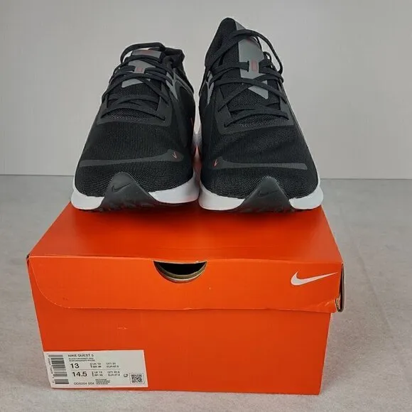 Nike Quest 5 Men's Shoes Black University Red DD0204-004, Size 13 (New In Box)