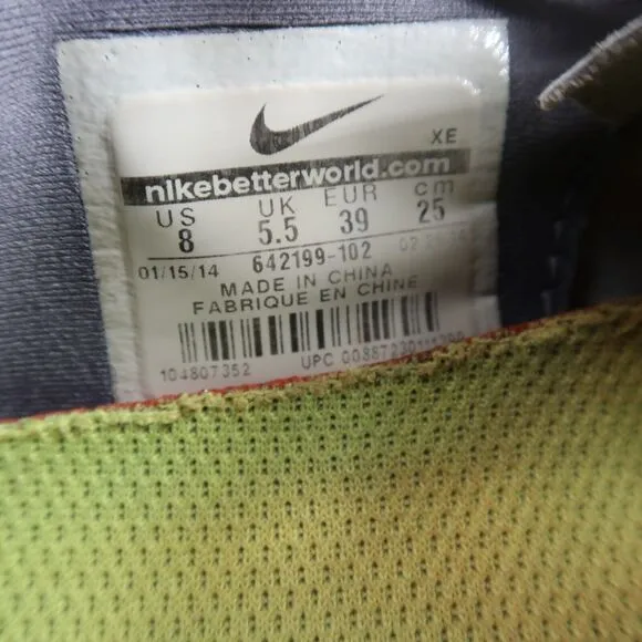 Nike Shoes Womens 8 Athletic Trainers Free 5.0 Sport Running Active Comfort Grey