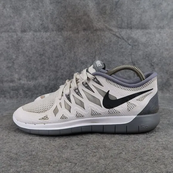 Nike Shoes Womens 8 Athletic Trainers Free 5.0 Sport Running Active Comfort Grey