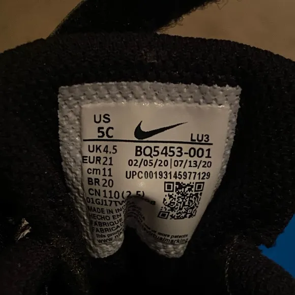 Nike Sport Court Borough Low 2 - BQ5453-001 - Black Toddlers Shoes - Size 5C