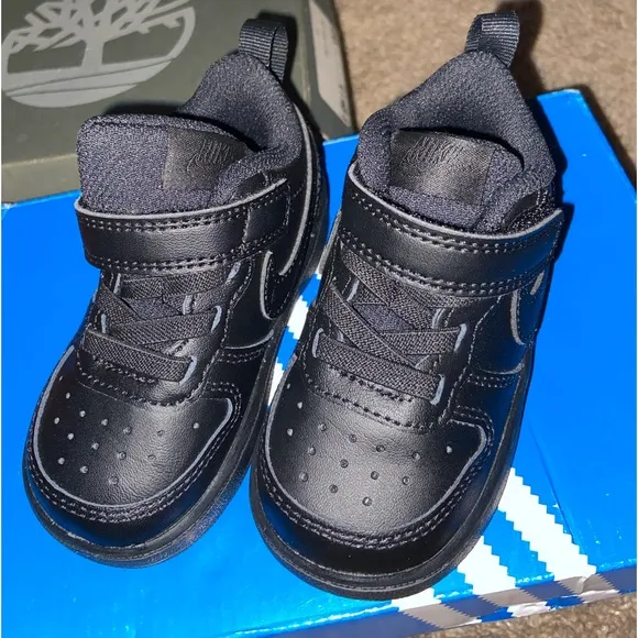 Nike Sport Court Borough Low 2 - BQ5453-001 - Black Toddlers Shoes - Size 5C