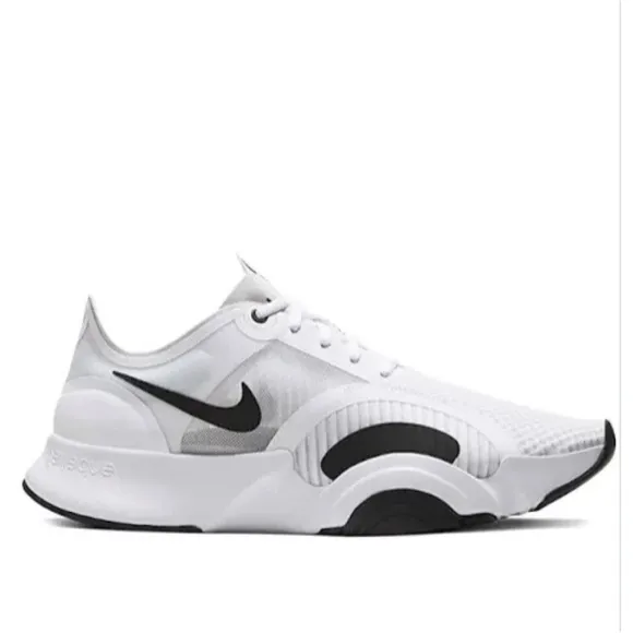 Nike Superrep Go Women Running Trainers Sneakers White Black Dark Smoke Grey Sz9