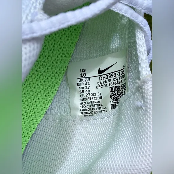 Nike superRep Women's White and Green Running Shoes size 10