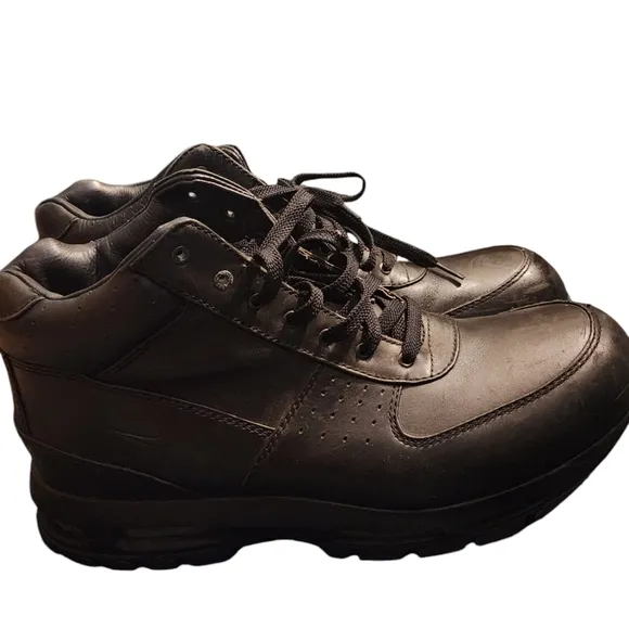Nike Triple Black Air Max ACG Goadme Leather Shoe-Boots - Size 14